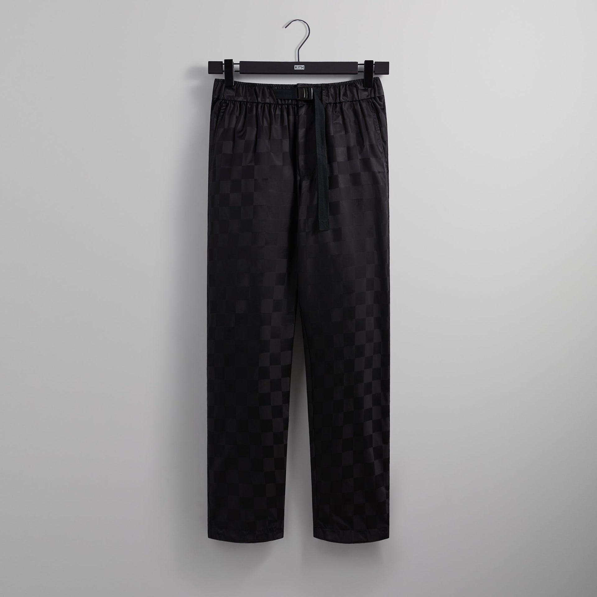 Kith Checkered Satin Davon Pant - Black