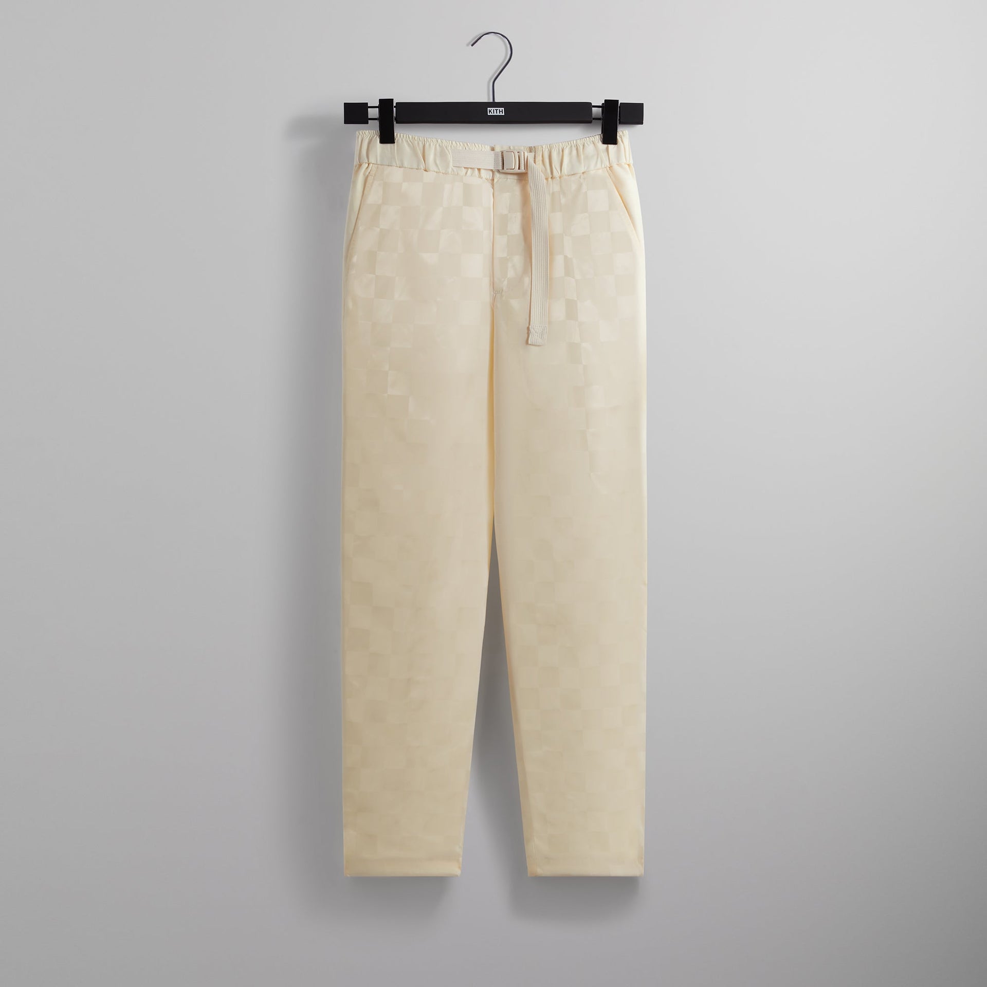 Kith Checkered Satin Davon Pant - Sandrift