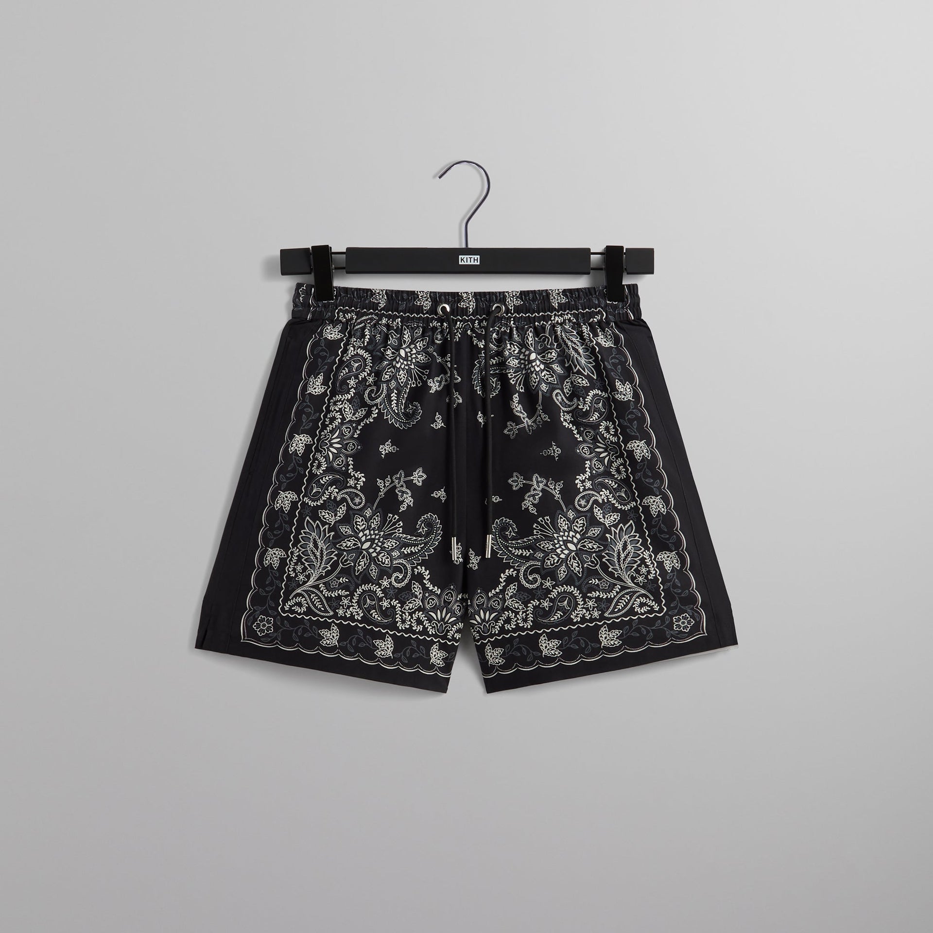 Kith 101 Vintage Floral Bandana Active Short - Black