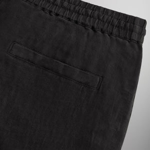 &Kin Herringbone Linen Barrow Pant - Black