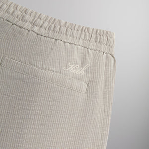 Kith Pinstripe Linen Barrow Pant - Light Heather Grey