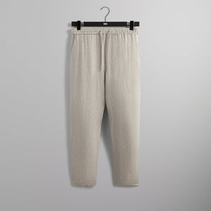 Kith Pinstripe Linen Barrow Pant - Light Heather Grey