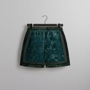 &Kin Crushed Velvet Keon Short - Algae