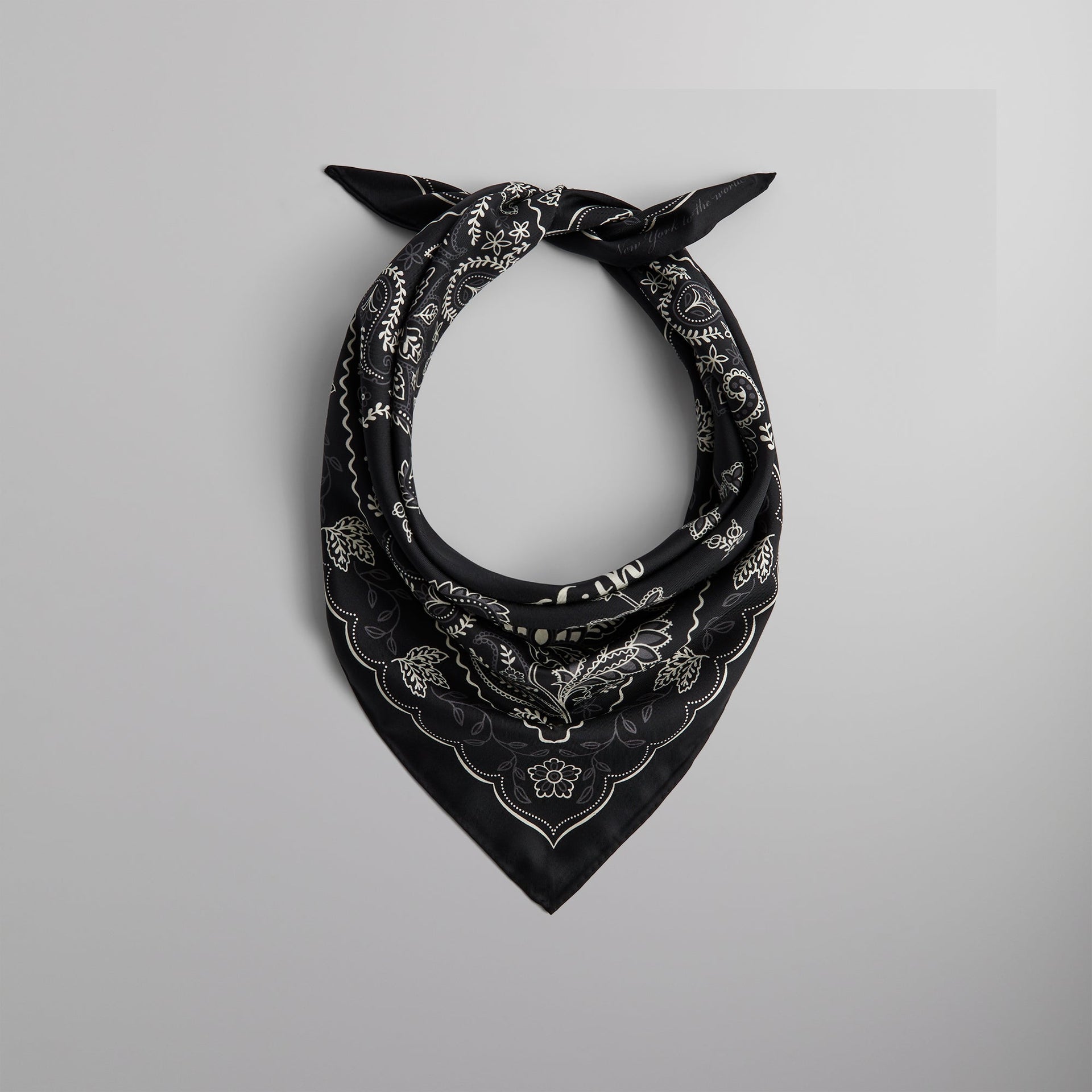 Kith Paisley Bandana Silk Scarf - Black