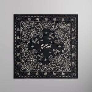 Kith Paisley Bandana Silk Scarf - Black