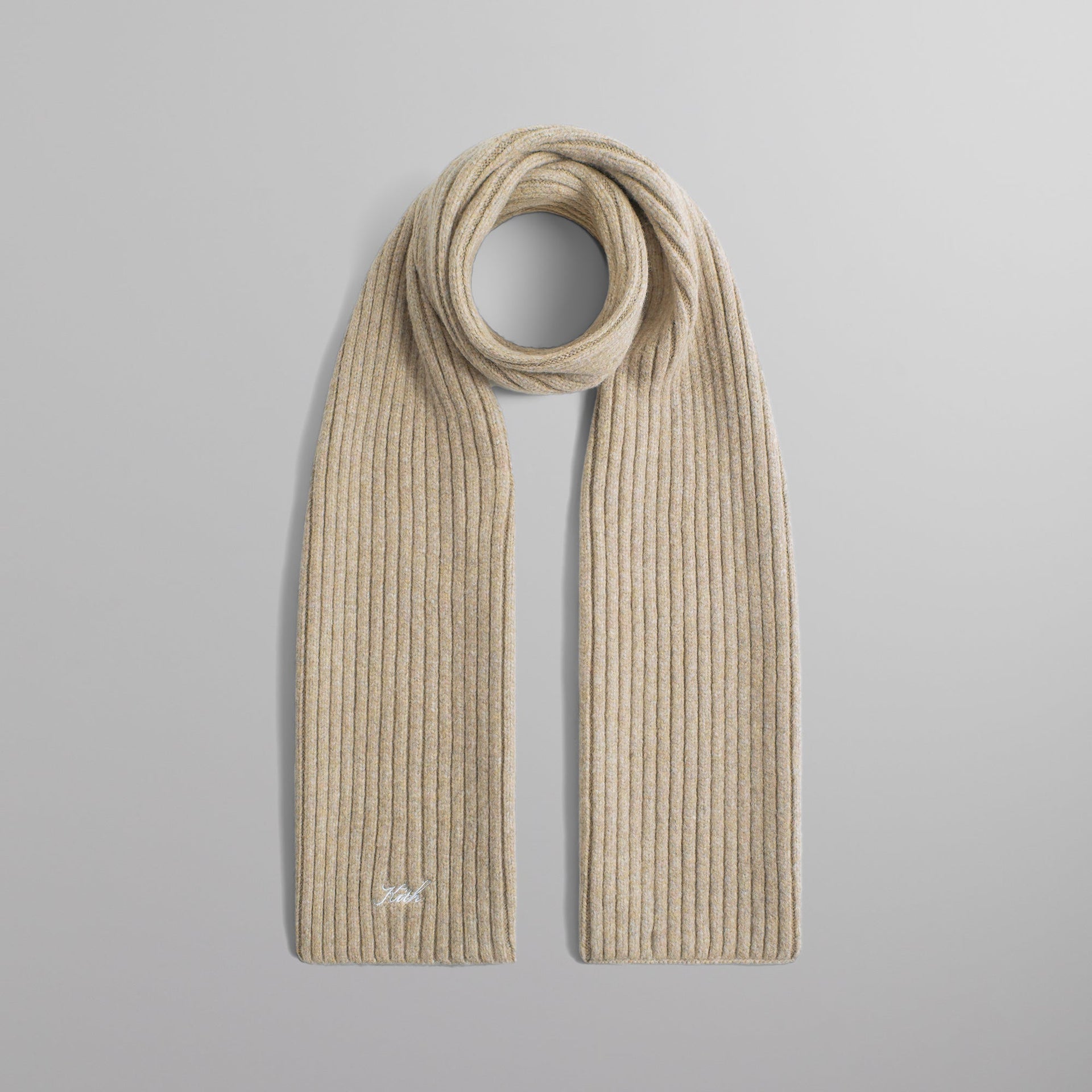 Kith Chunky Rib Knit Scarf - Sediment