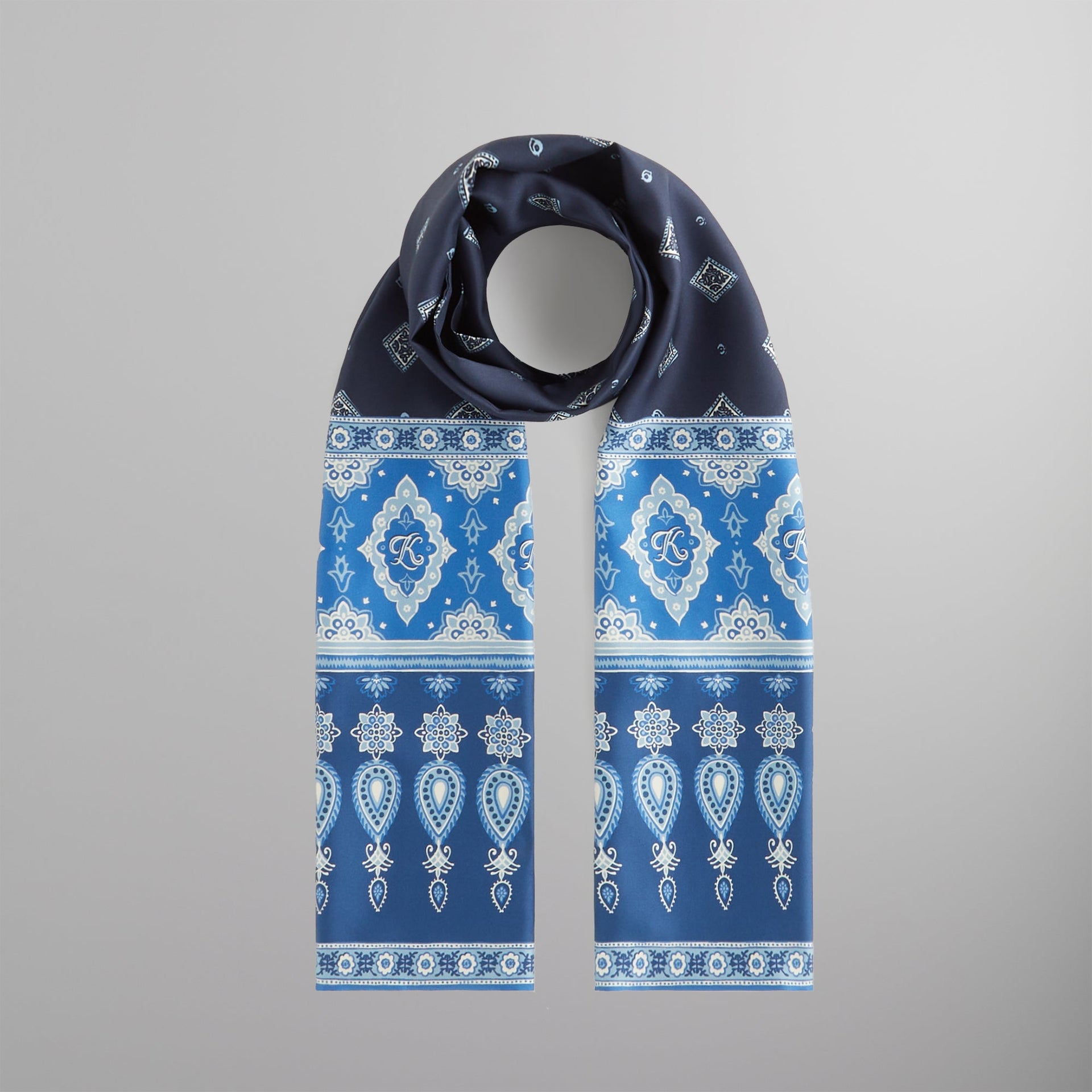 Kith Paisley Printed Silk Scarf - Nocturnal