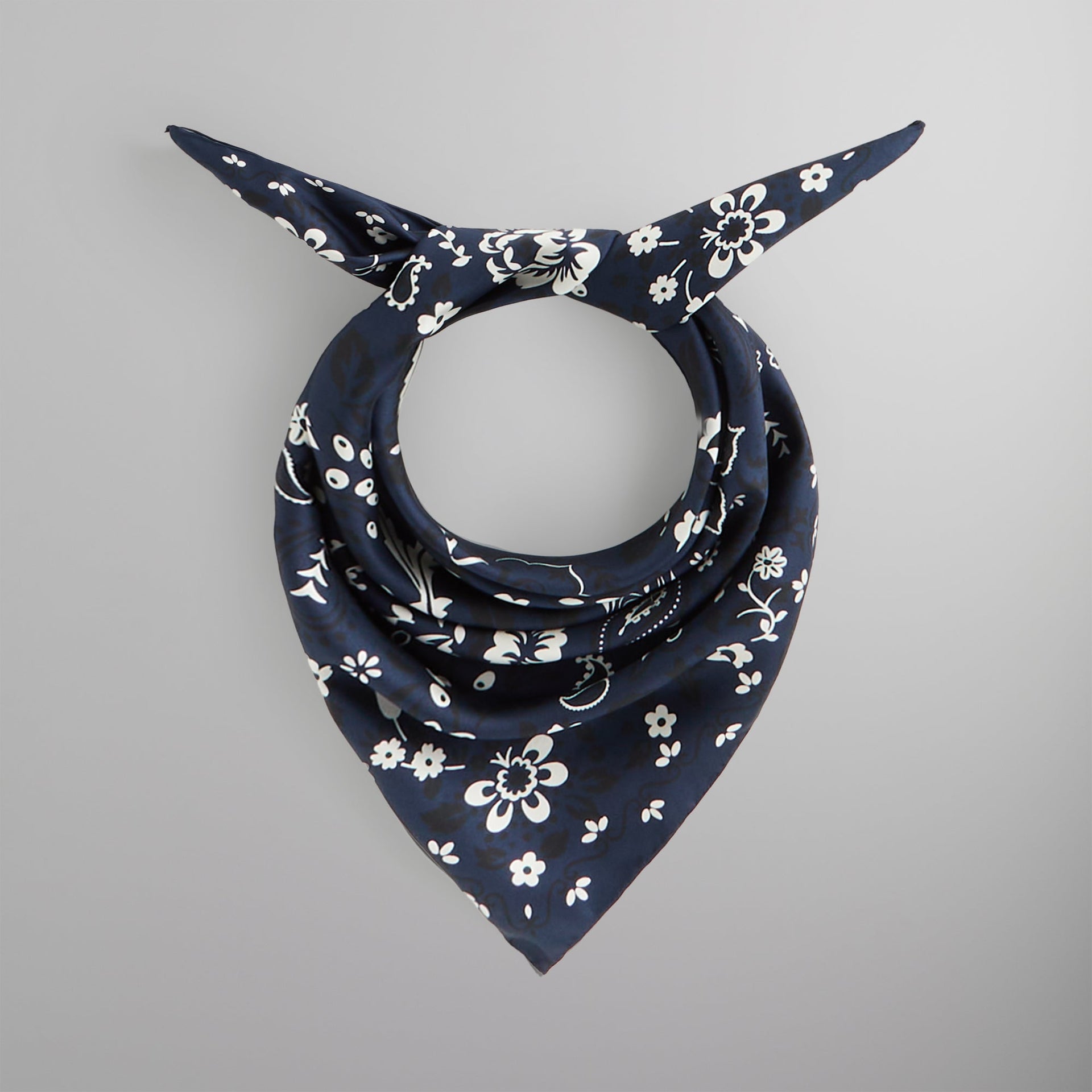 Kith Paisley Printed Silk Bandana - Nocturnal