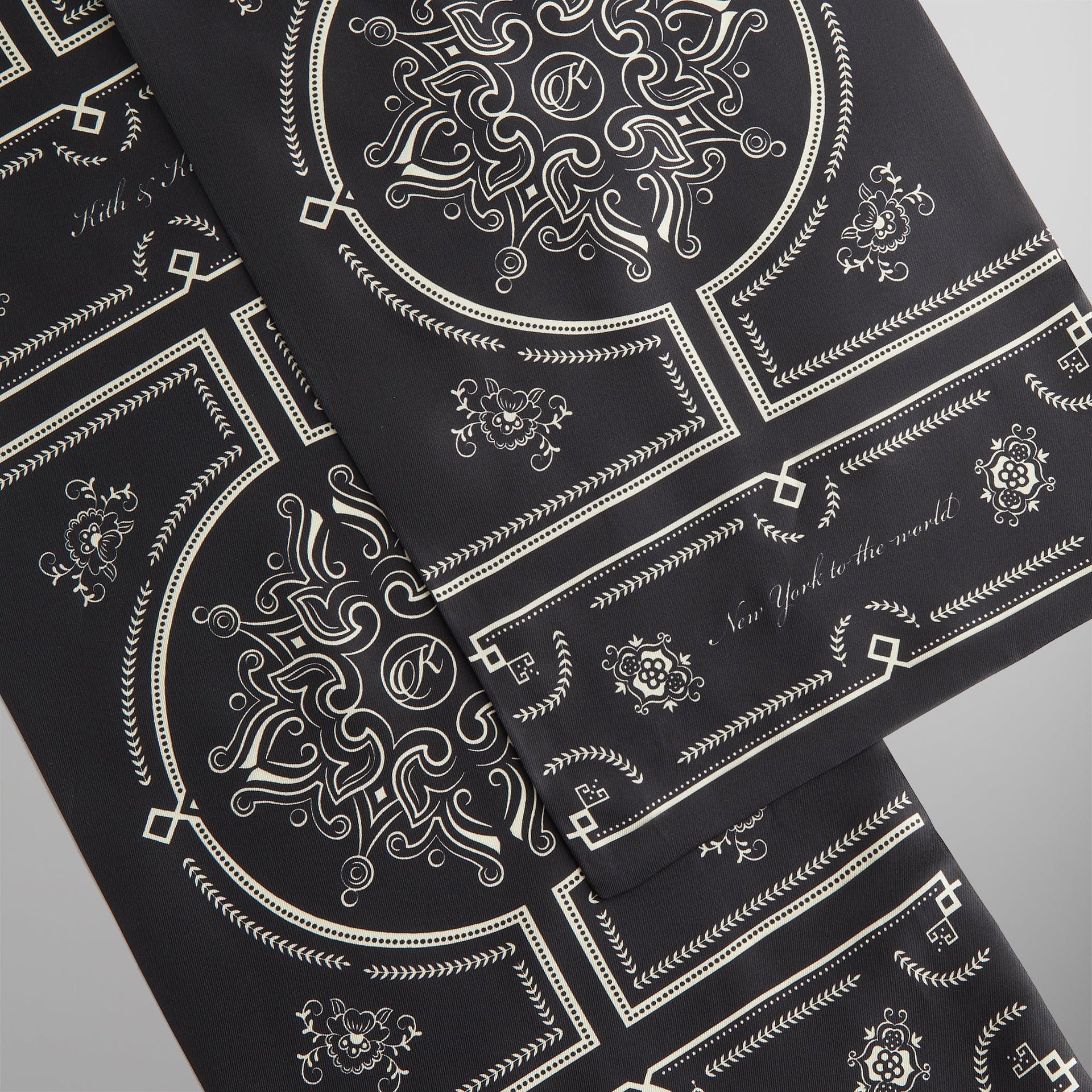 Kith Printed Deco Scarf - Black