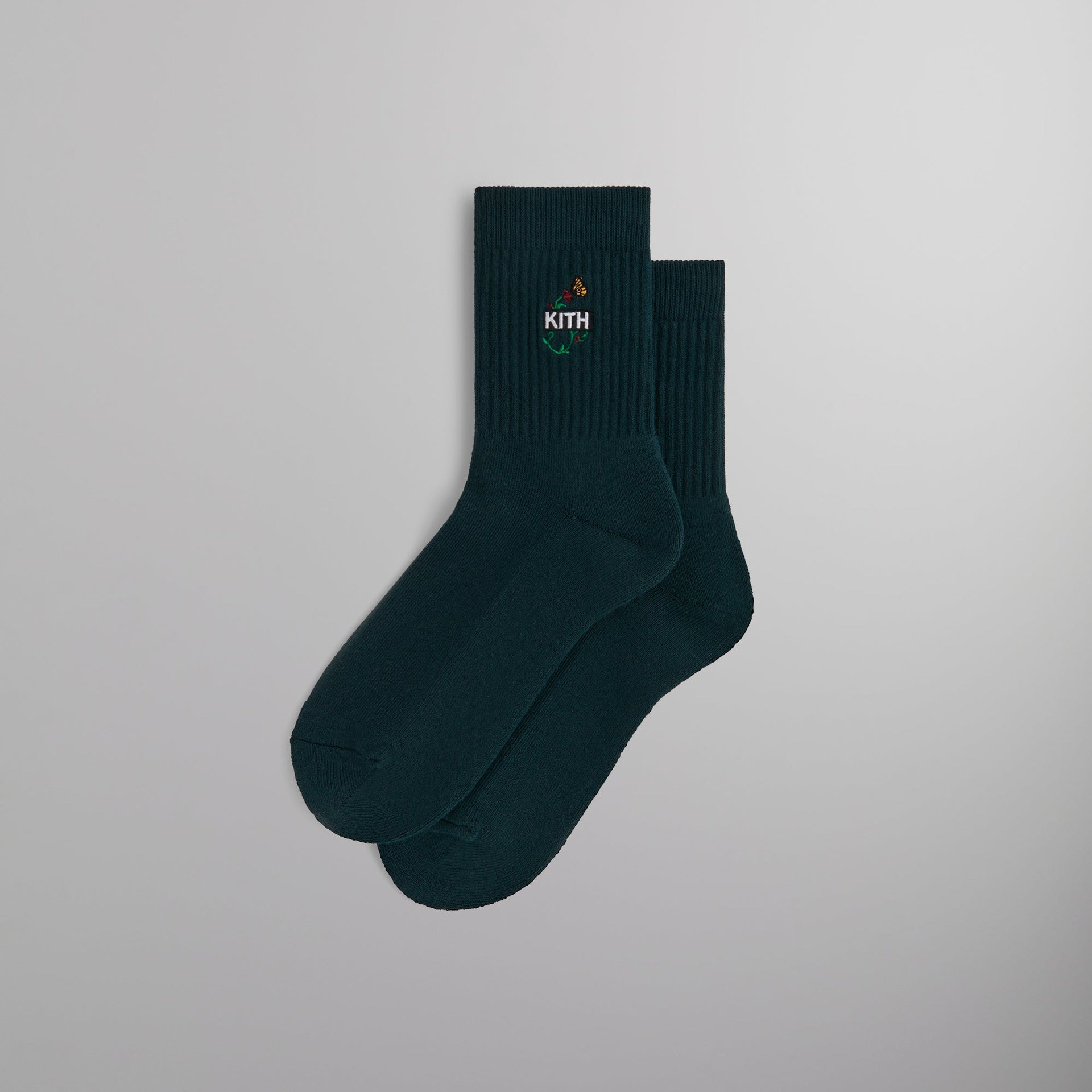 Kith Butterfly Box Logo Mid Crew Socks - Stadium