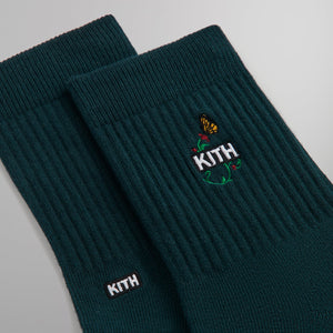 Kith Butterfly Box Logo Mid Crew Socks - Stadium