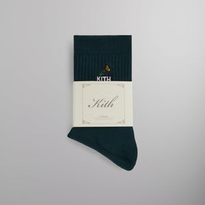 Kith Butterfly Box Logo Mid Crew Socks - Stadium