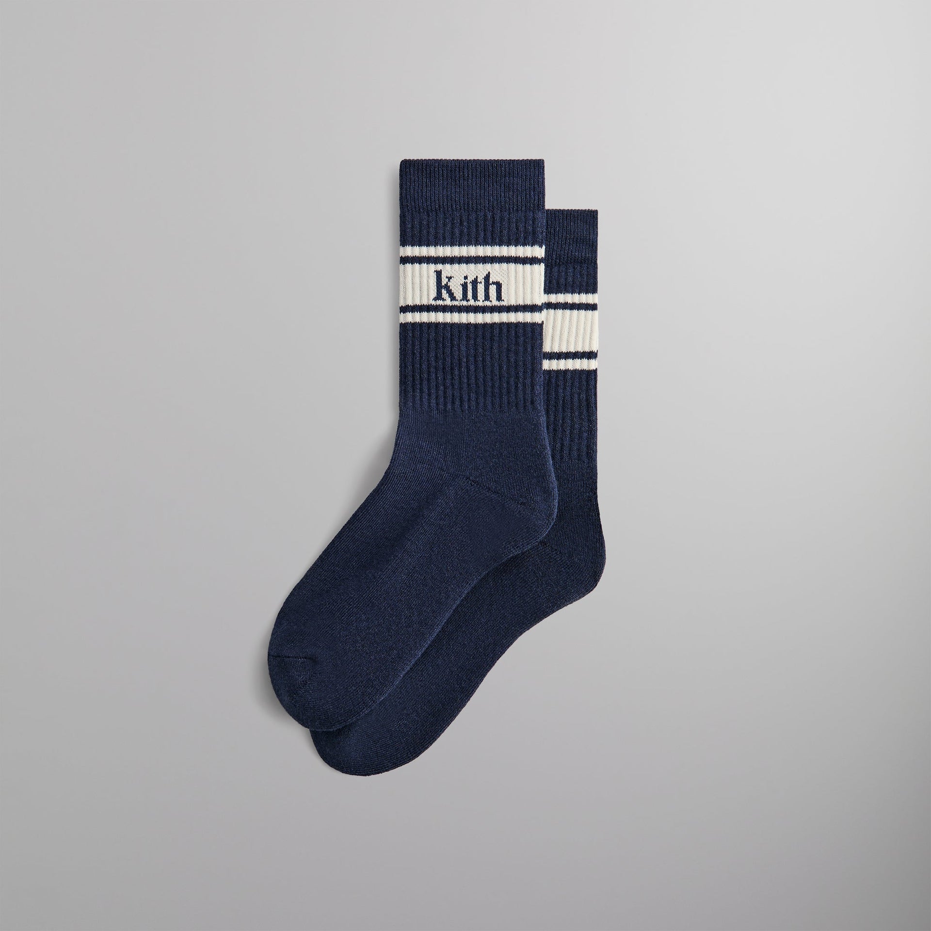 Kith Serif Jacquard Striped Crew Socks - Innate