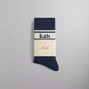 Kith Serif Jacquard Striped Crew Socks - Innate