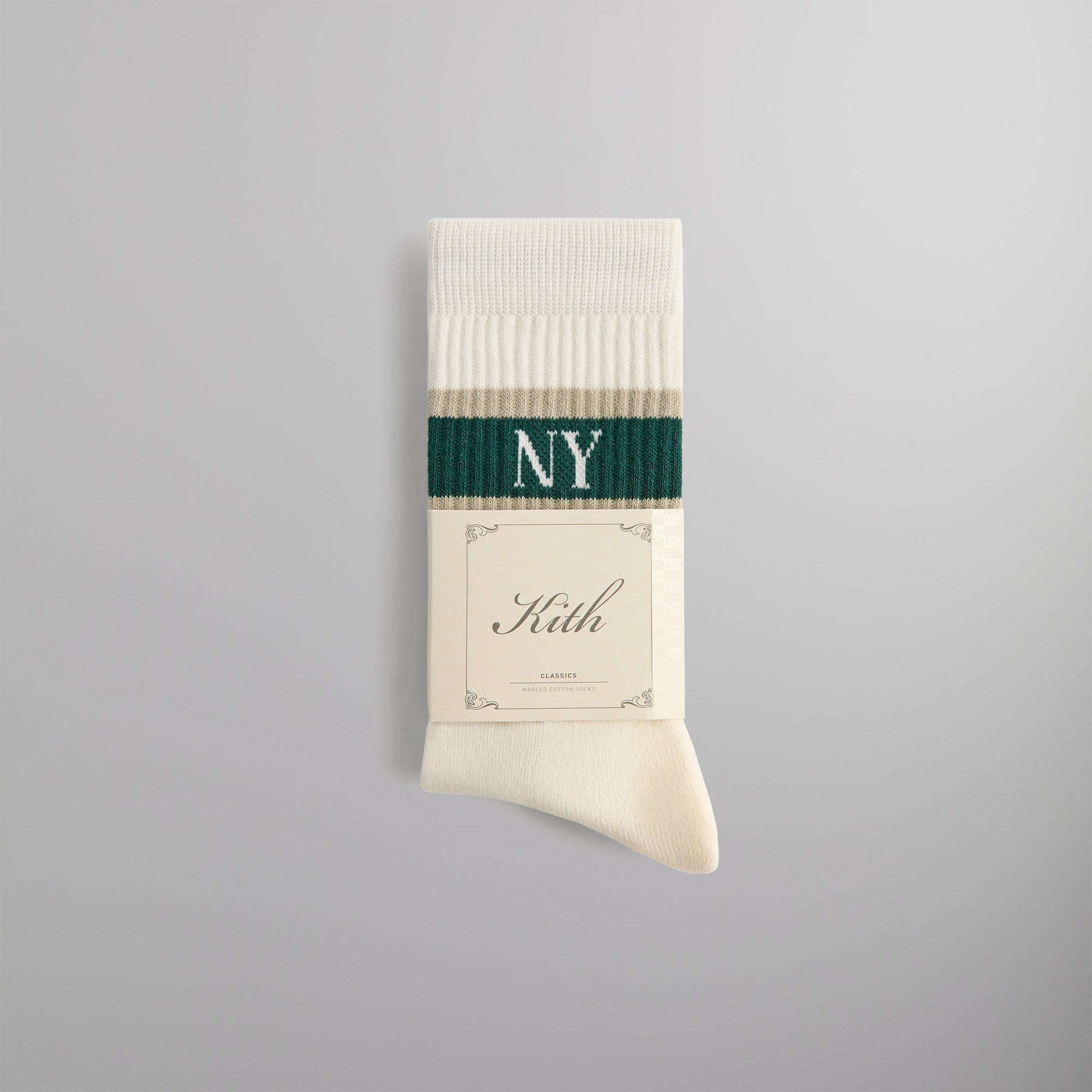 Kith New York Striped Crew Socks - Chronicle