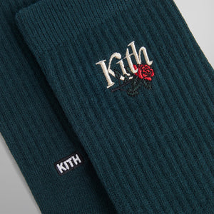 Kith 3-Pack Embroidered Rose Crew Socks - Multi