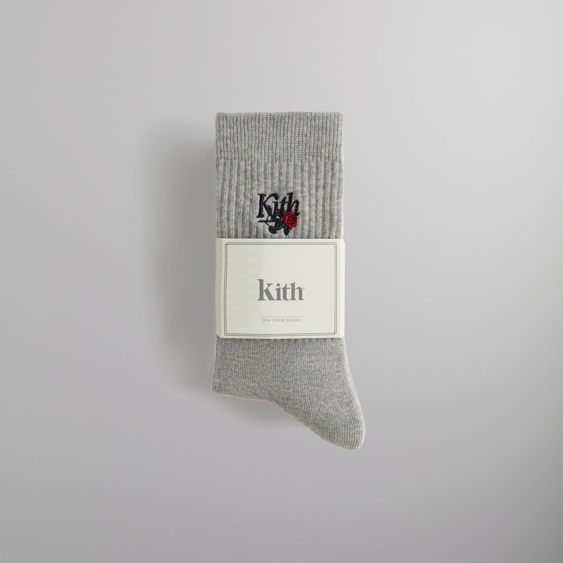 Kith 3-Pack Embroidered Rose Crew Socks - Multi