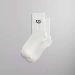 Kith Graphic Mid Crew Sock - White