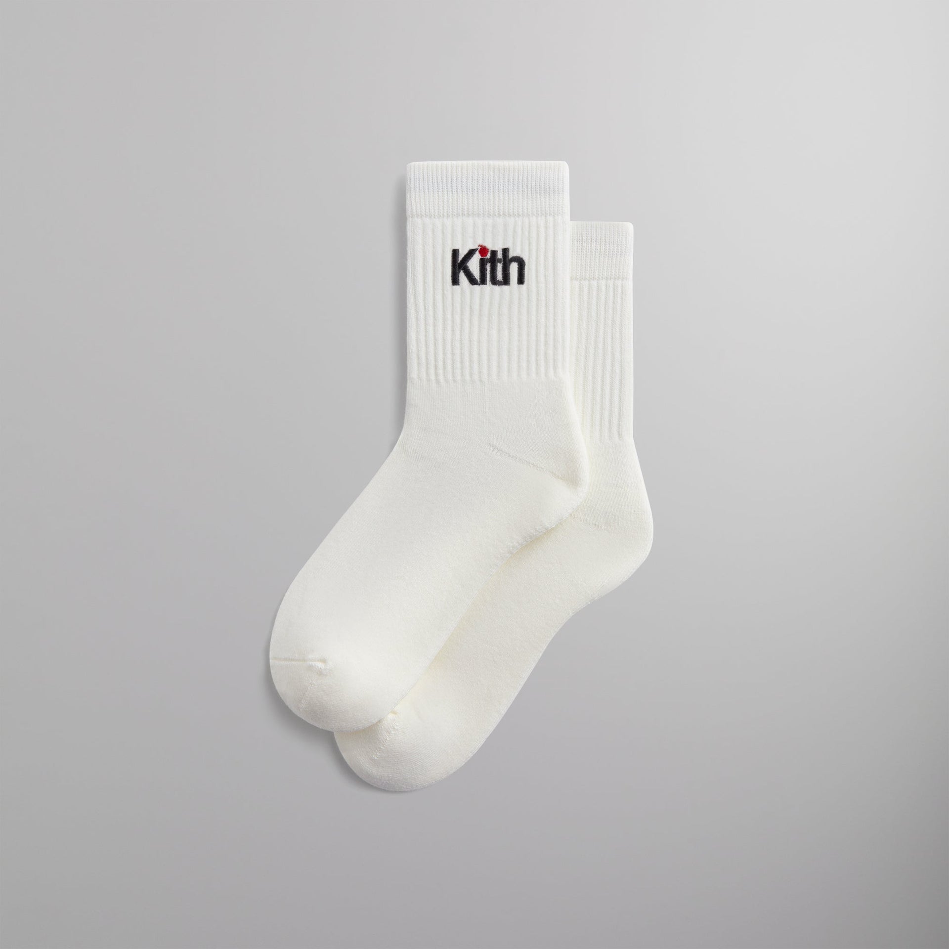 Kith Apple Mid Crew Sock - White