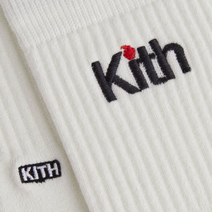 Kith Apple Mid Crew Sock - White