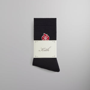 Kith Apple Crest Embroidered Socks - Black