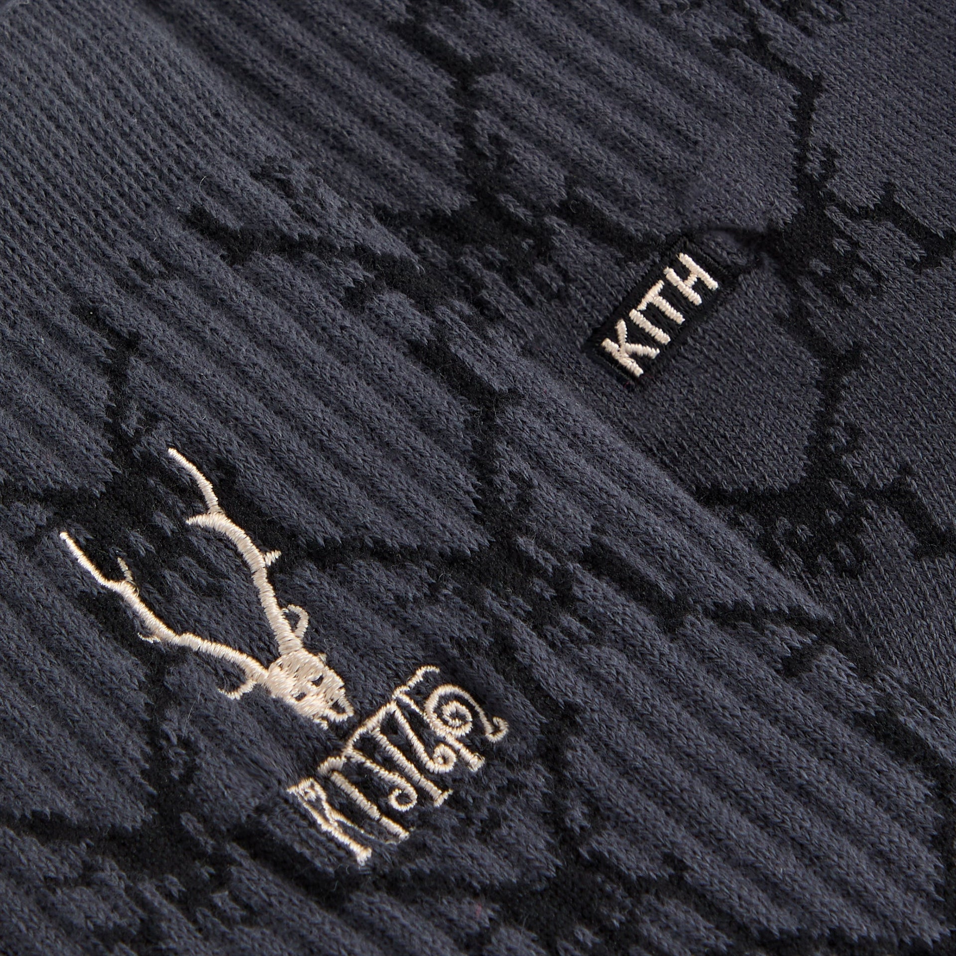 Kith for South2 West8 Monogram Jacquard Crew Socks - Black