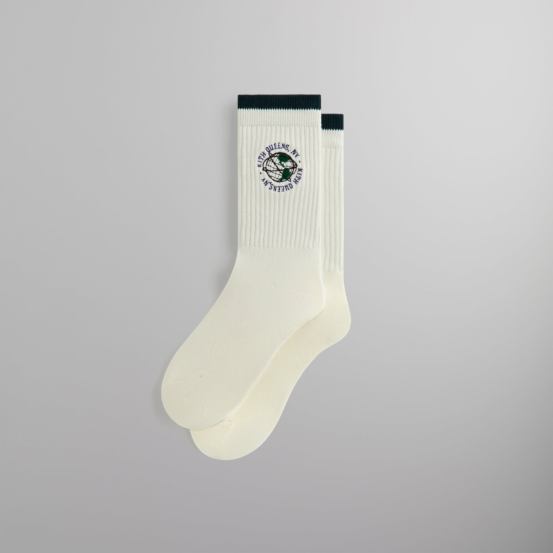 Kith Embroidered Globe Crew Sock - Silk