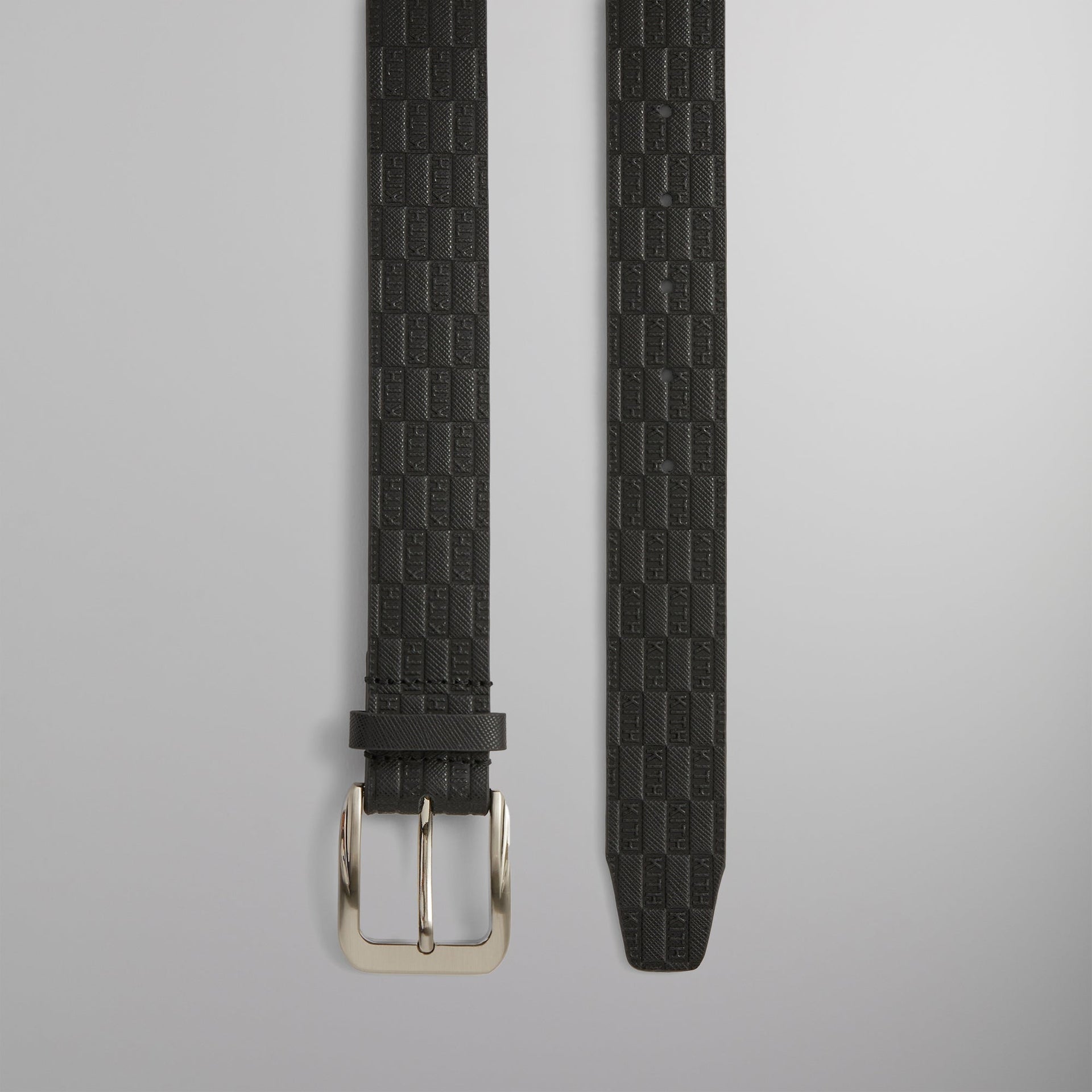 Kith Monogram Saffiano Leather Belt - Black