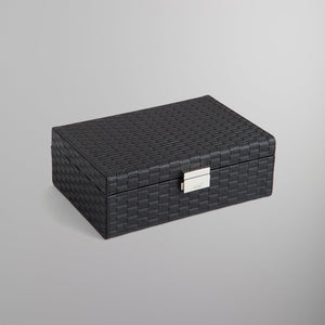 Kithmas Monogram Saffiano Leather Watch Box - Black