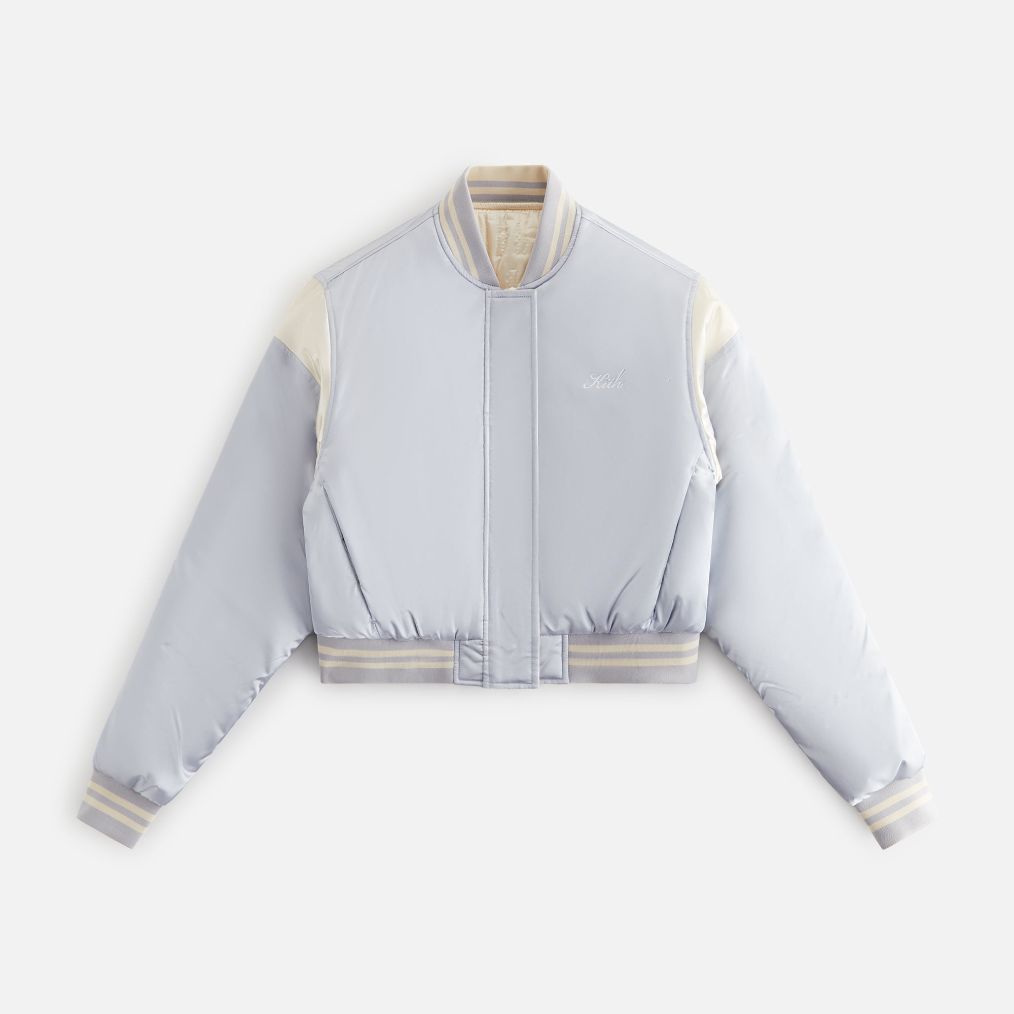 Kith Women Landry Cropped Varsity Bomber - Kyanite