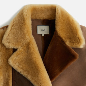 Kith Women Amis Patchwork Shearling Coat - Oxford