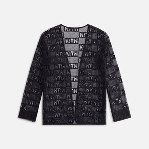 Kith Women Ethan Logo Lace Cardigan - Black