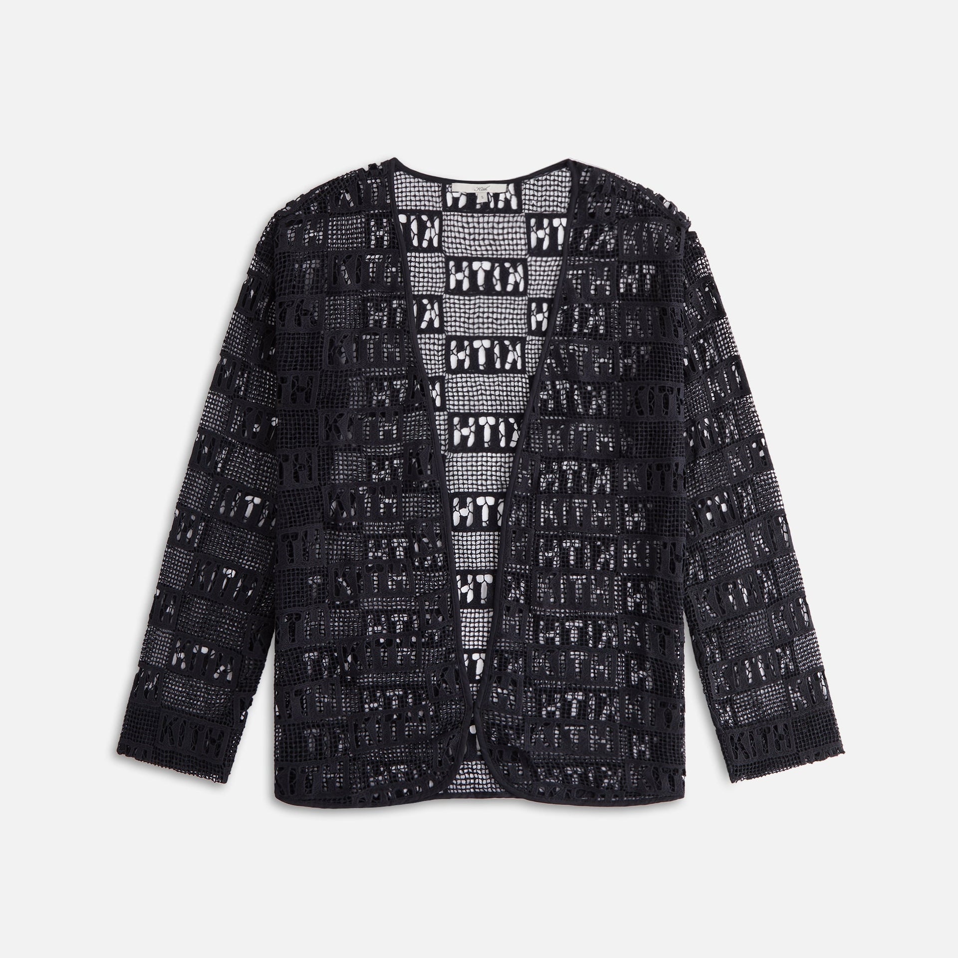 Kith Women Ethan Logo Lace Cardigan - Black