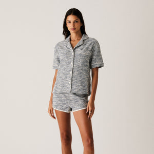 Kith Women Nera Tweed Camp Shirt - Kyanite