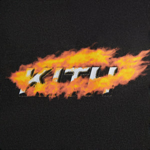 Kith Women Orbit Flame Fei Crop Tee - Black