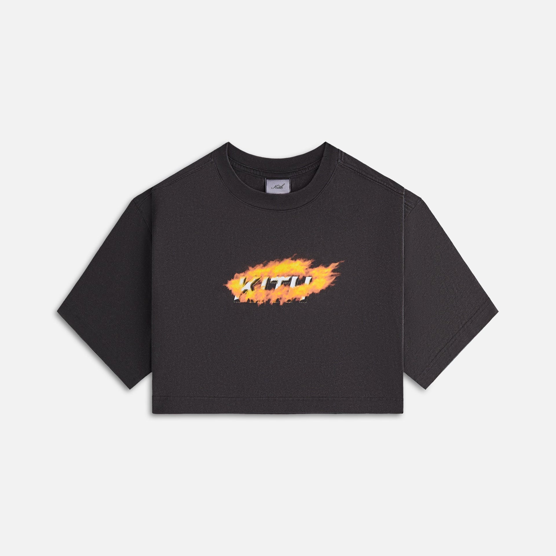 Kith Women Orbit Flame Fei Crop Tee - Black