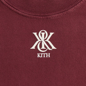 Kith Women Mock Neck Crest Vintage Tee - Magma