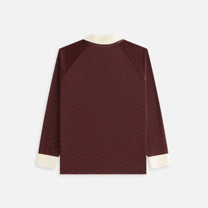 Kith Women Ridley Polo Monogram Jersey Long Sleeve - Magma