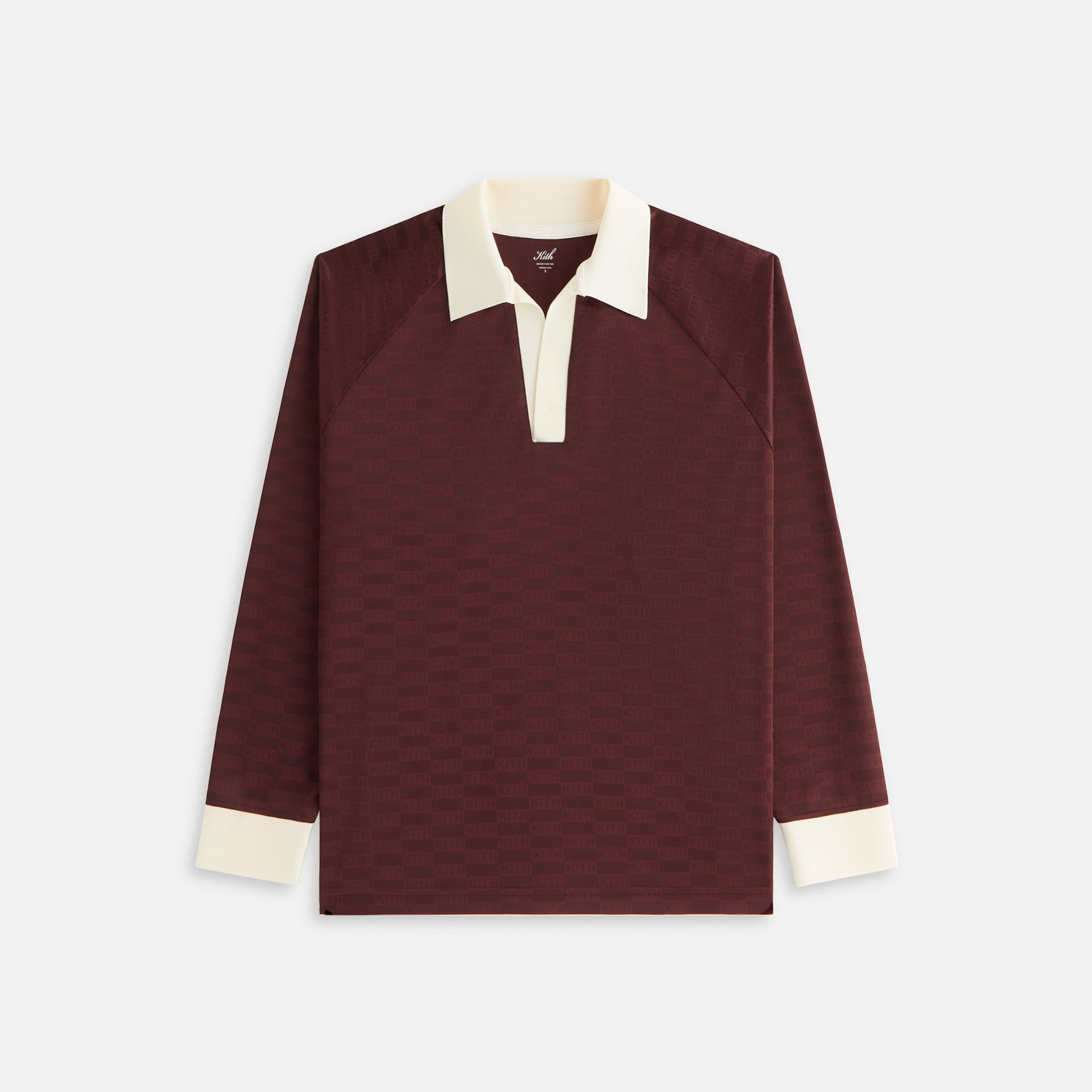 Kith Women Ridley Polo Monogram Jersey Long Sleeve - Magma