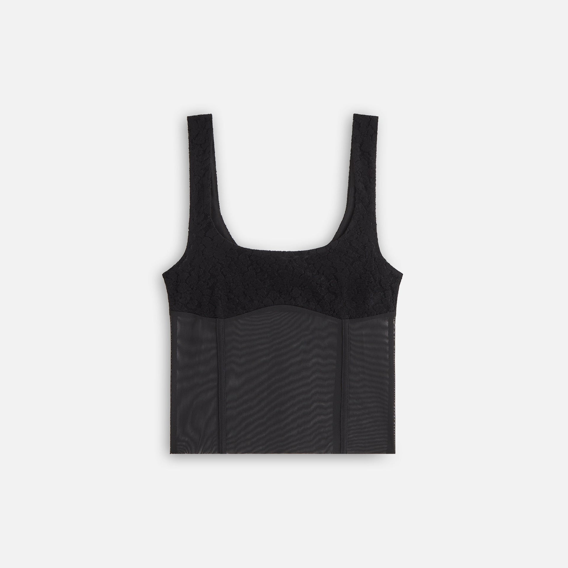 Kith Women Liyah Plush Lace Mesh Tank - Black