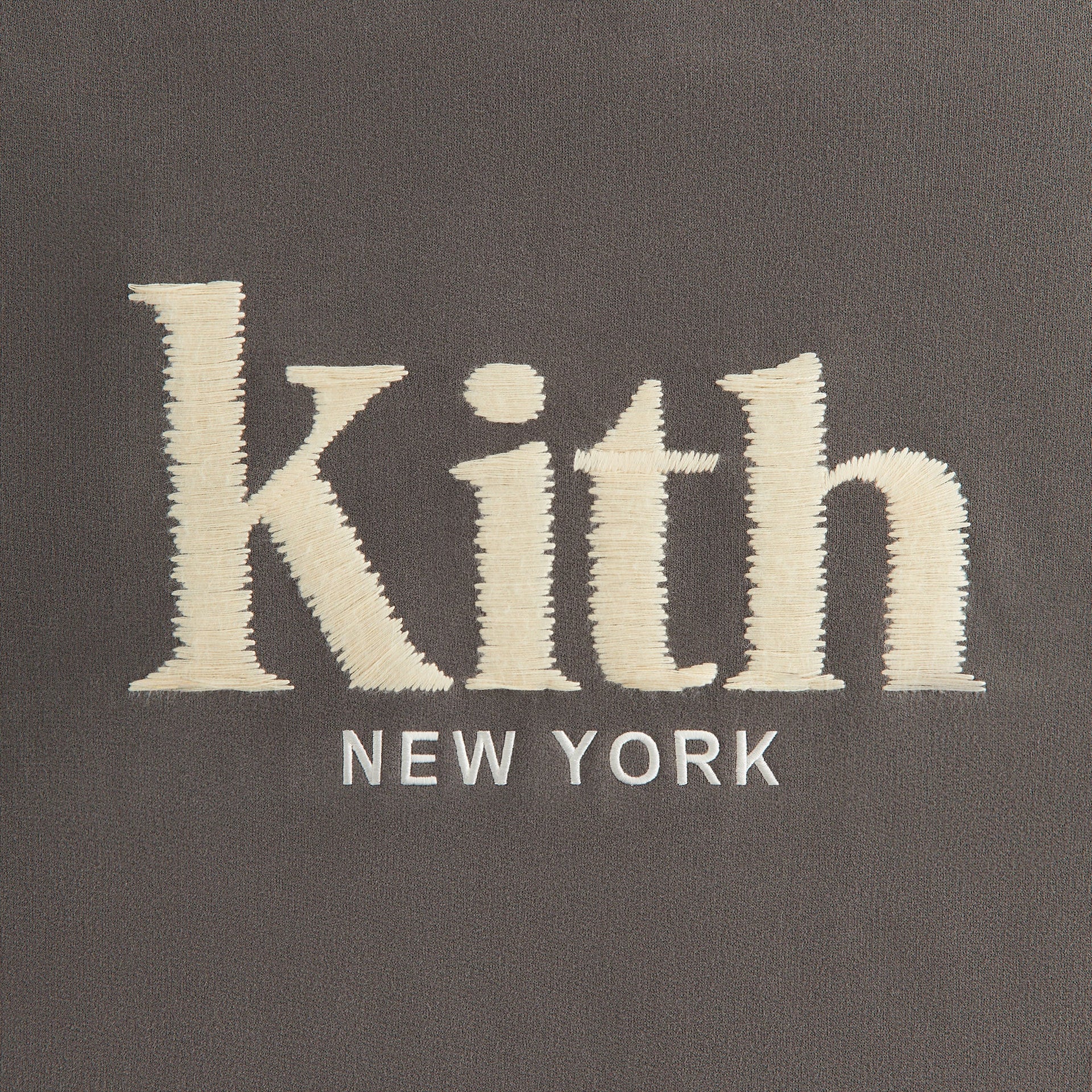 Kith Women Ashwin Sueded New York Crewneck - Hematite