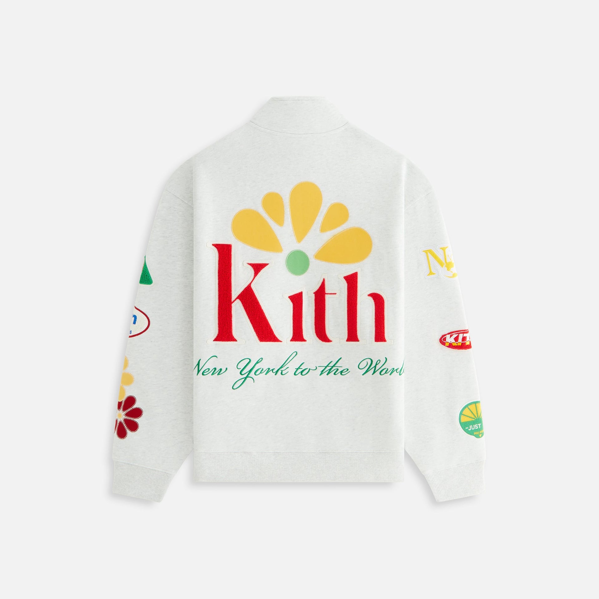 Kith Women Hunter III Patched Quarter Zip - Light Heather Grey