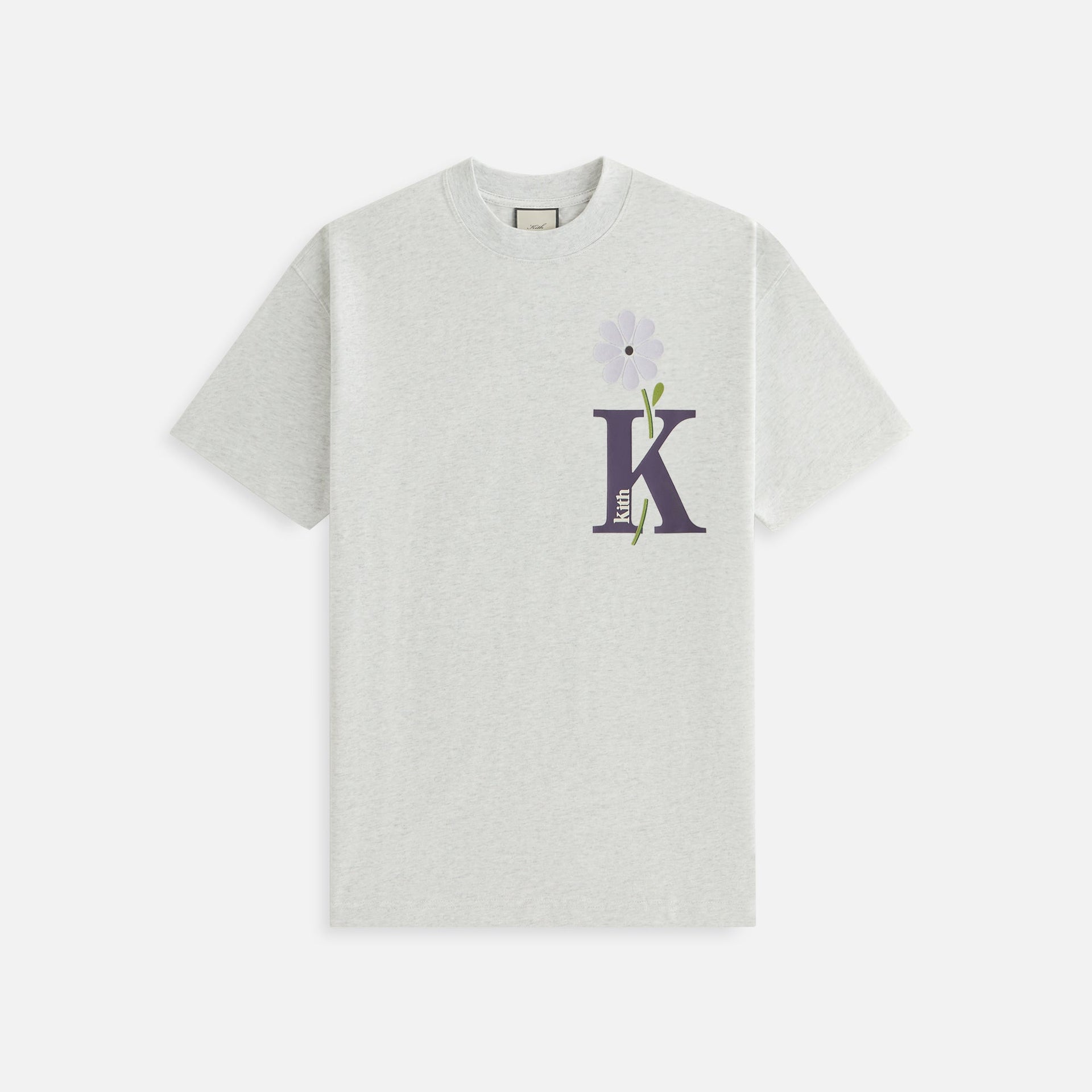 Kith Women Flocked Bouquet Vintage Tee - Light Heather Grey