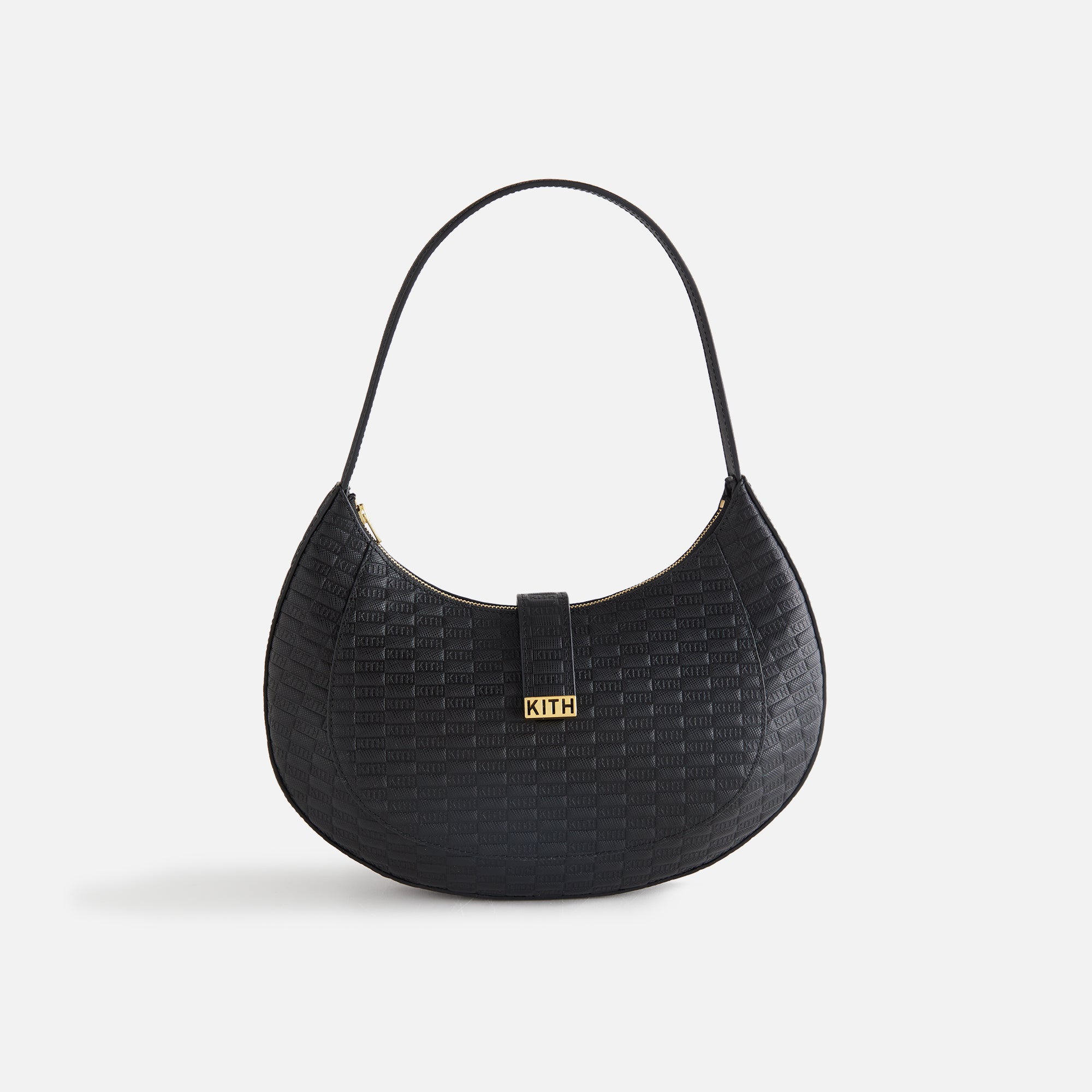 Kith Women Saffiano Saddle Bag in Kith Monogram - Black