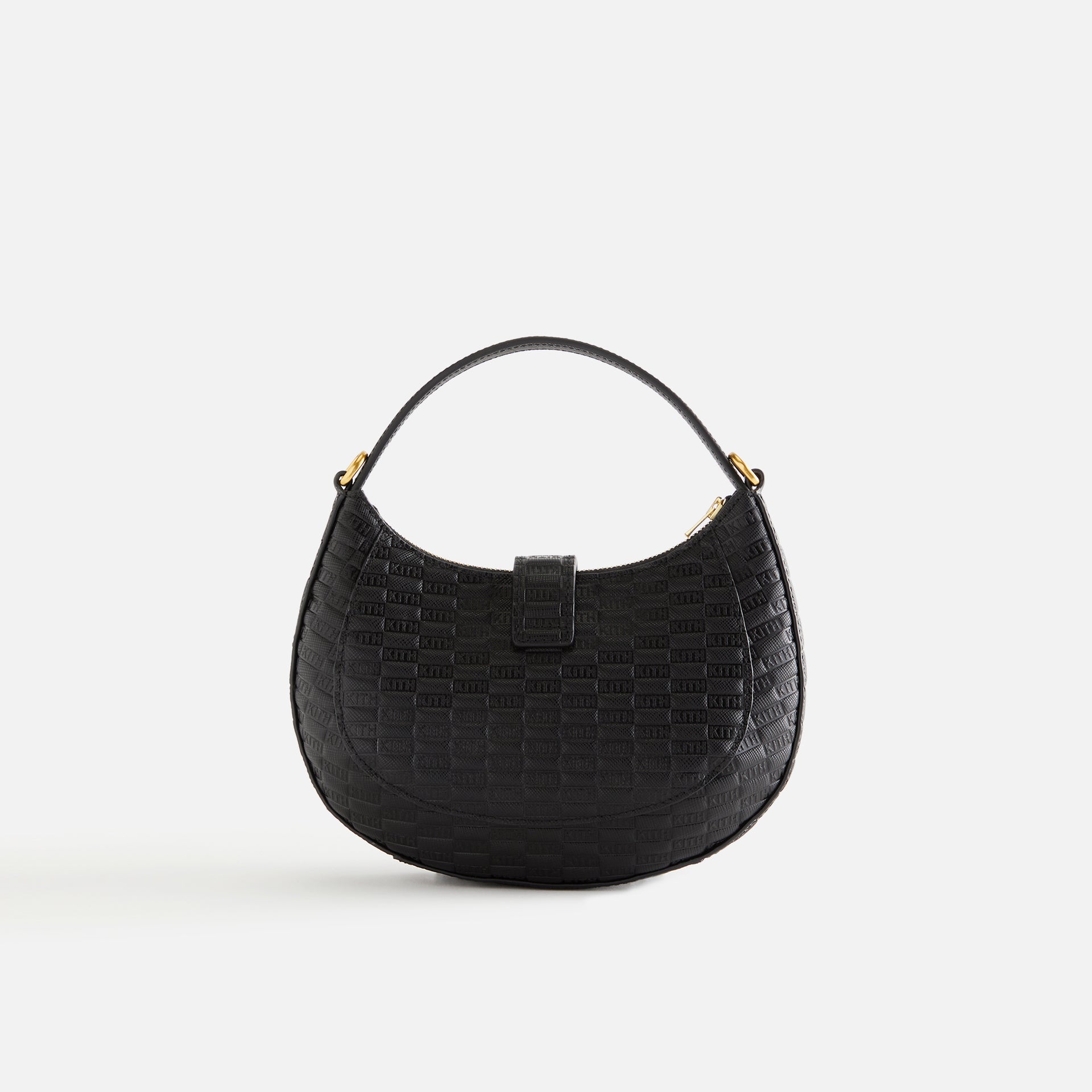 Kith Women Monogram Mini Saddle Bag - Black