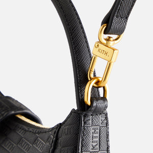 Kith Women Monogram Mini Saddle Bag - Black