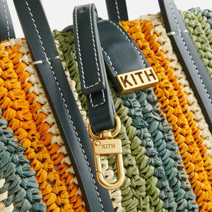 Kith Women Mini Striped Raffia Tote - Sunrise