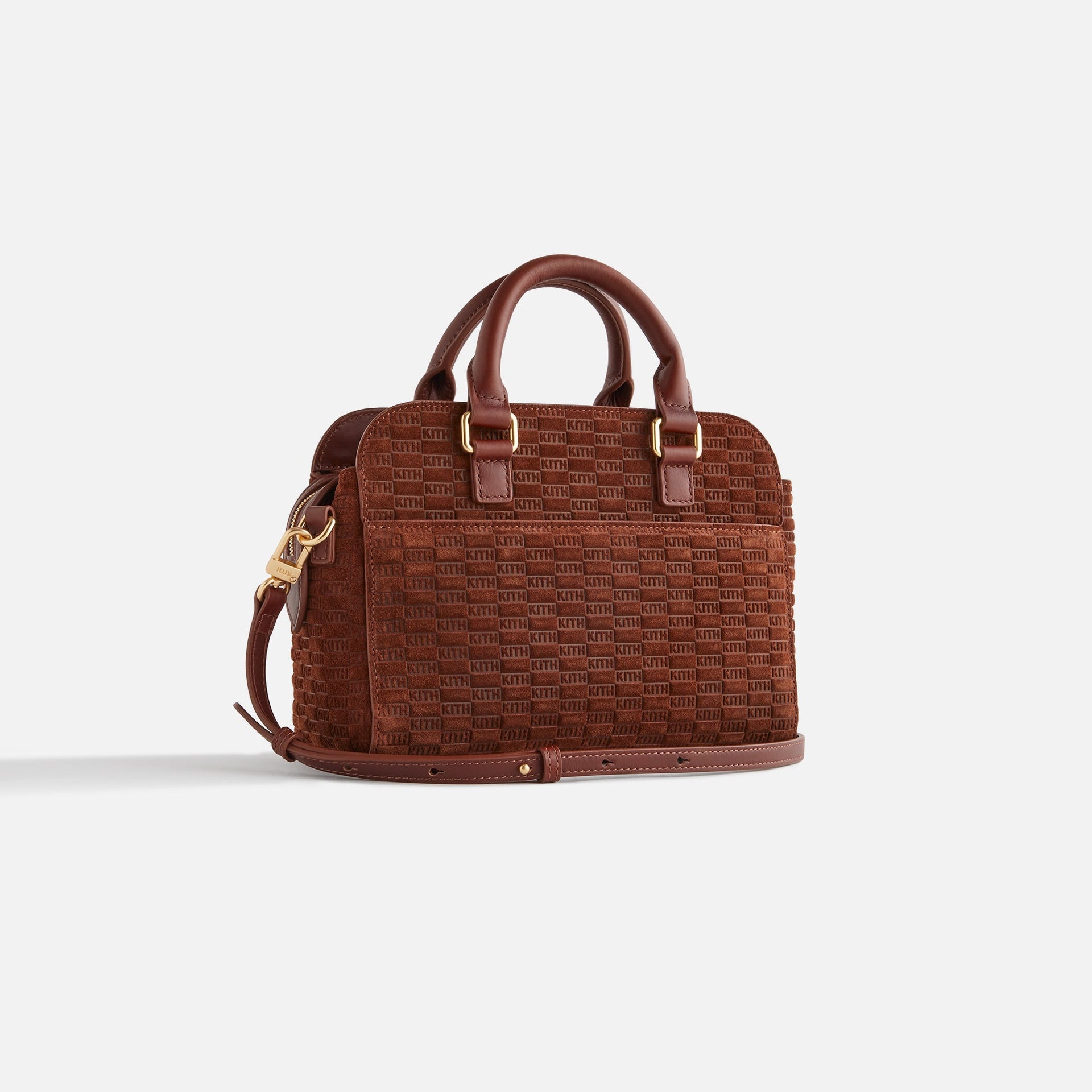 Kith Women Monogram Suede Mini Document Bag - Walnut