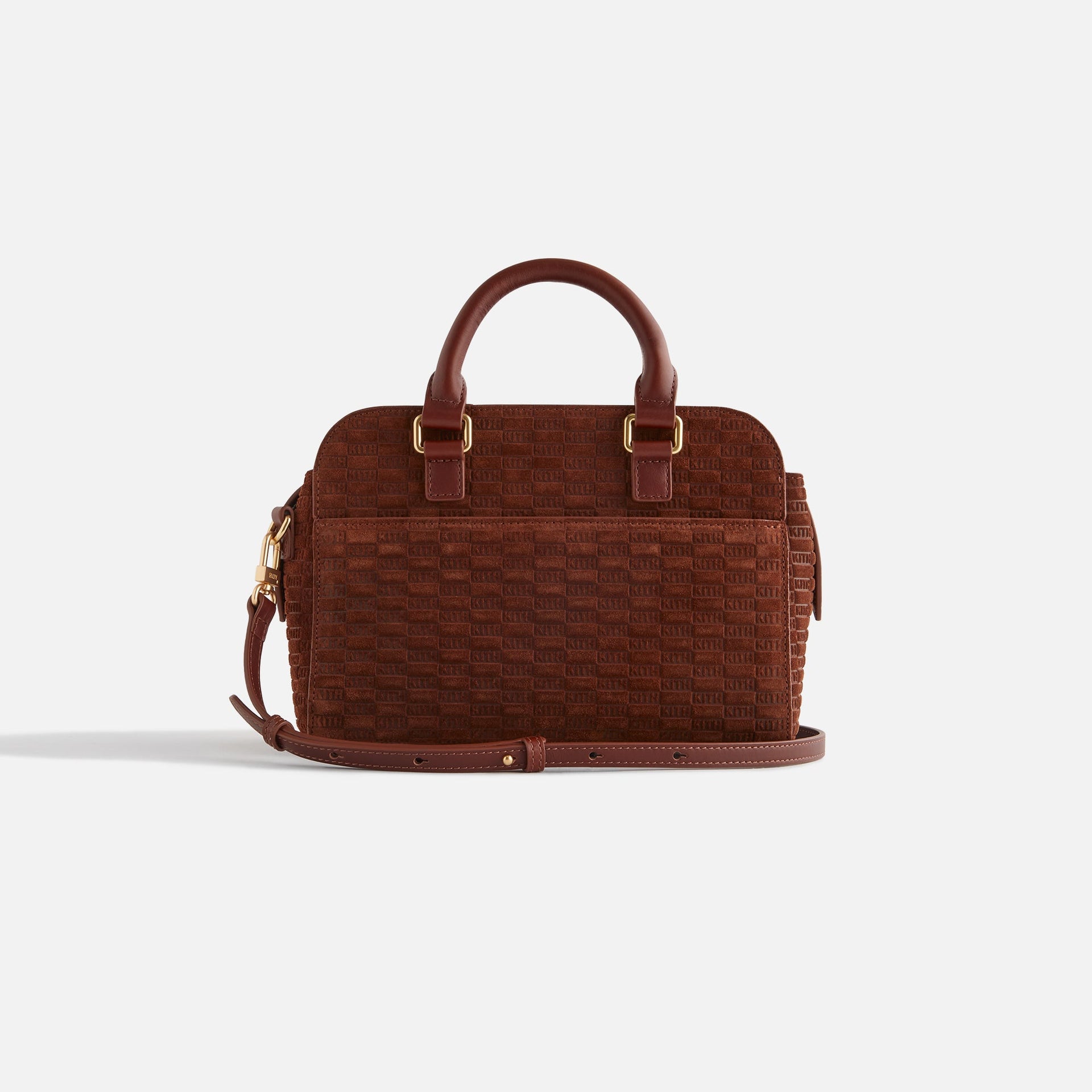 Kith Women Monogram Suede Mini Document Bag - Walnut