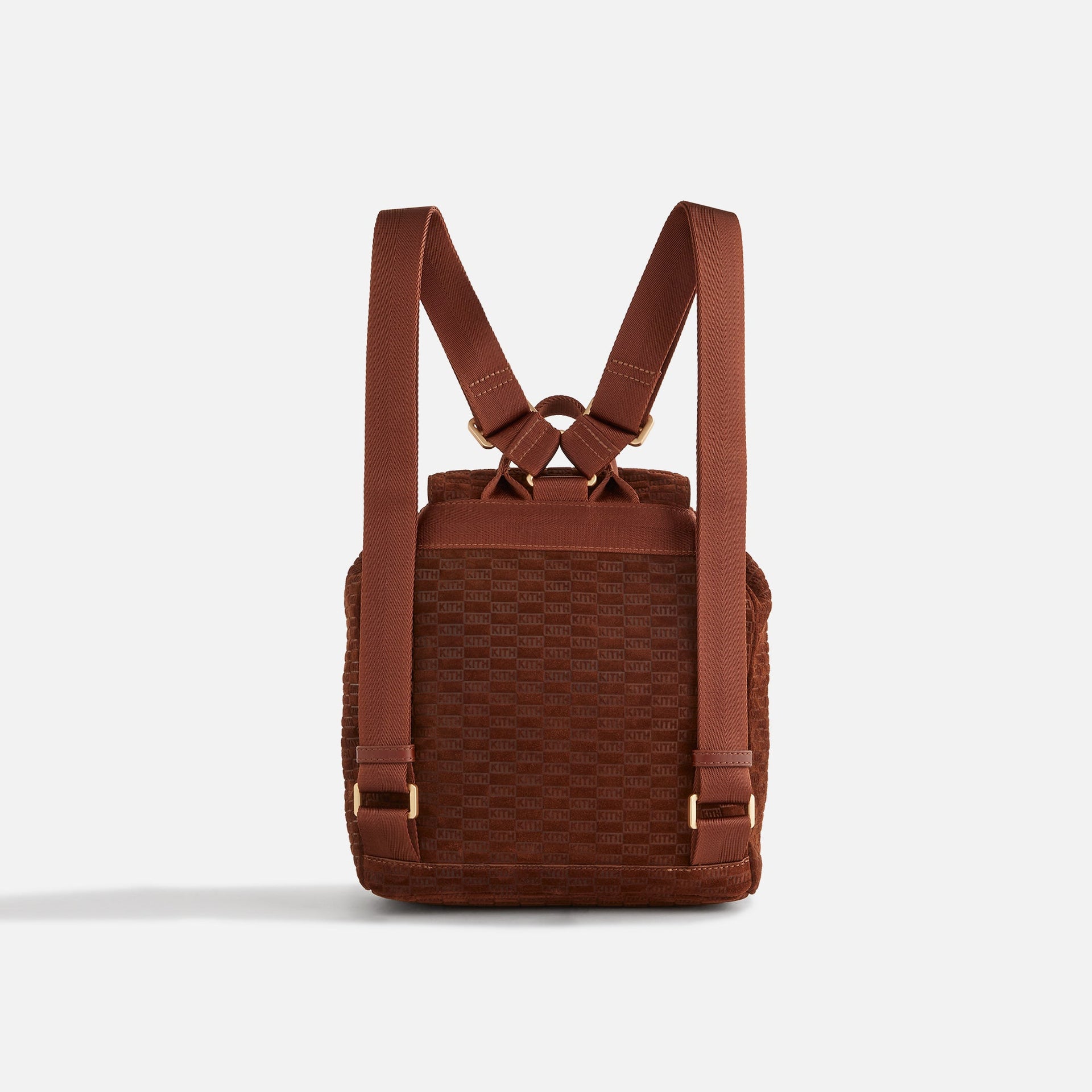 Kith Women Monogram Debossed Suede Backpack - Walnut